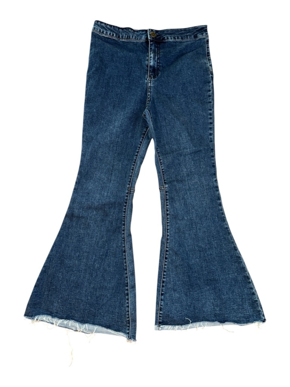 Chelsea & Violet Girls Flare Jeans Raw Hem Denim Size L 12/14